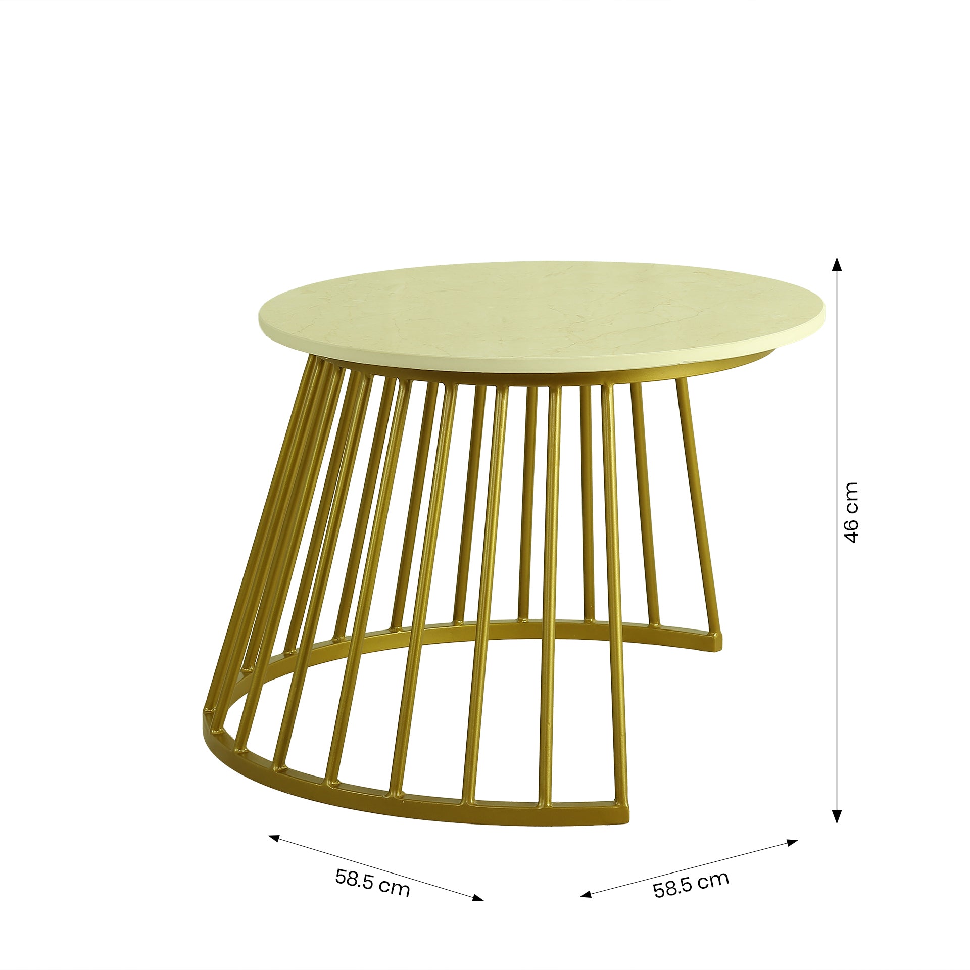 ZDY-BTP26-Coffee Table Set of 2 Mixed Gold 59x59x45.5-3