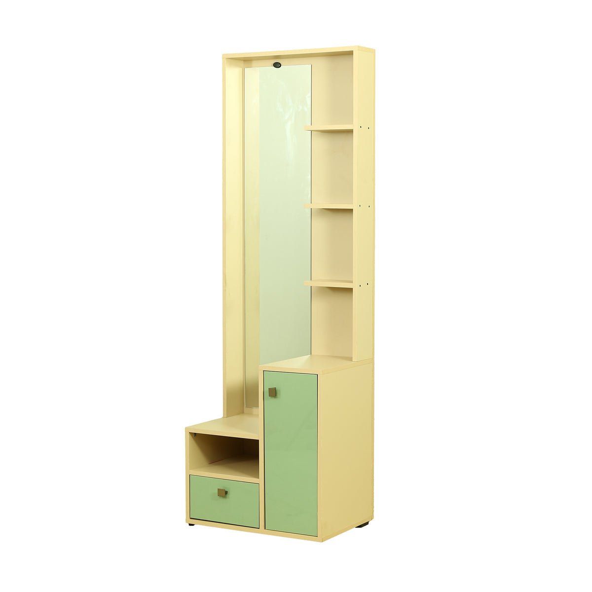 Lormier Beige Engineered Wood Tall Dressing Table with Mirror By Zodiya