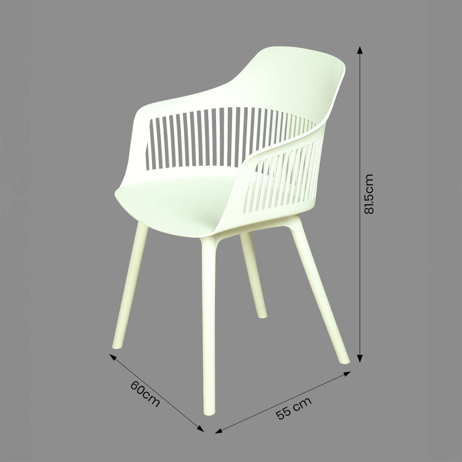 Horch White Plastic Arm Chair by Zodiya