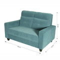 Modern Blue Fabric 2 Seater Sofa by Zodiya