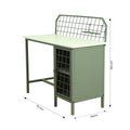 Mysa Green Metallic Study Table by Zodiya