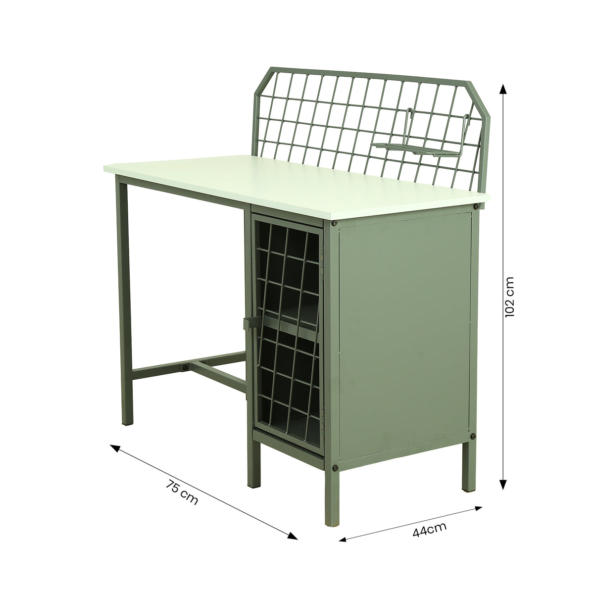 Mysa Green Metallic Study Table by Zodiya