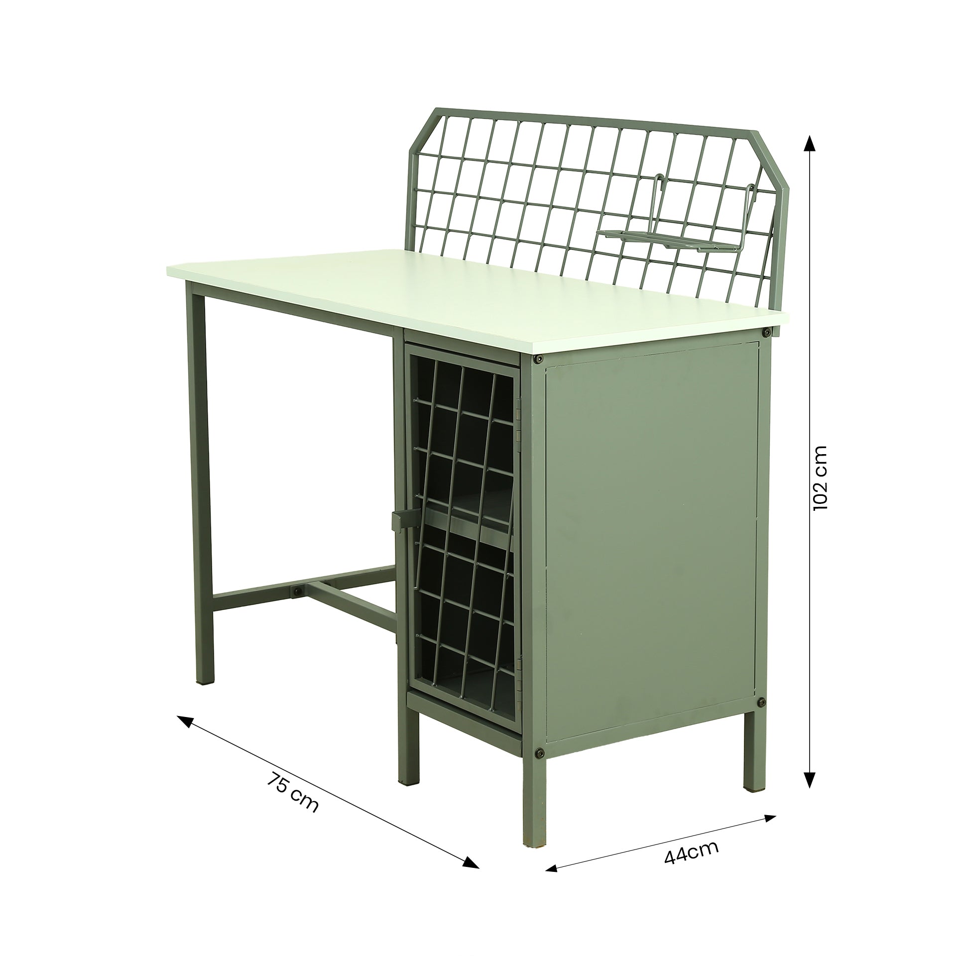 Mysa Green Metallic Study Table by Zodiya