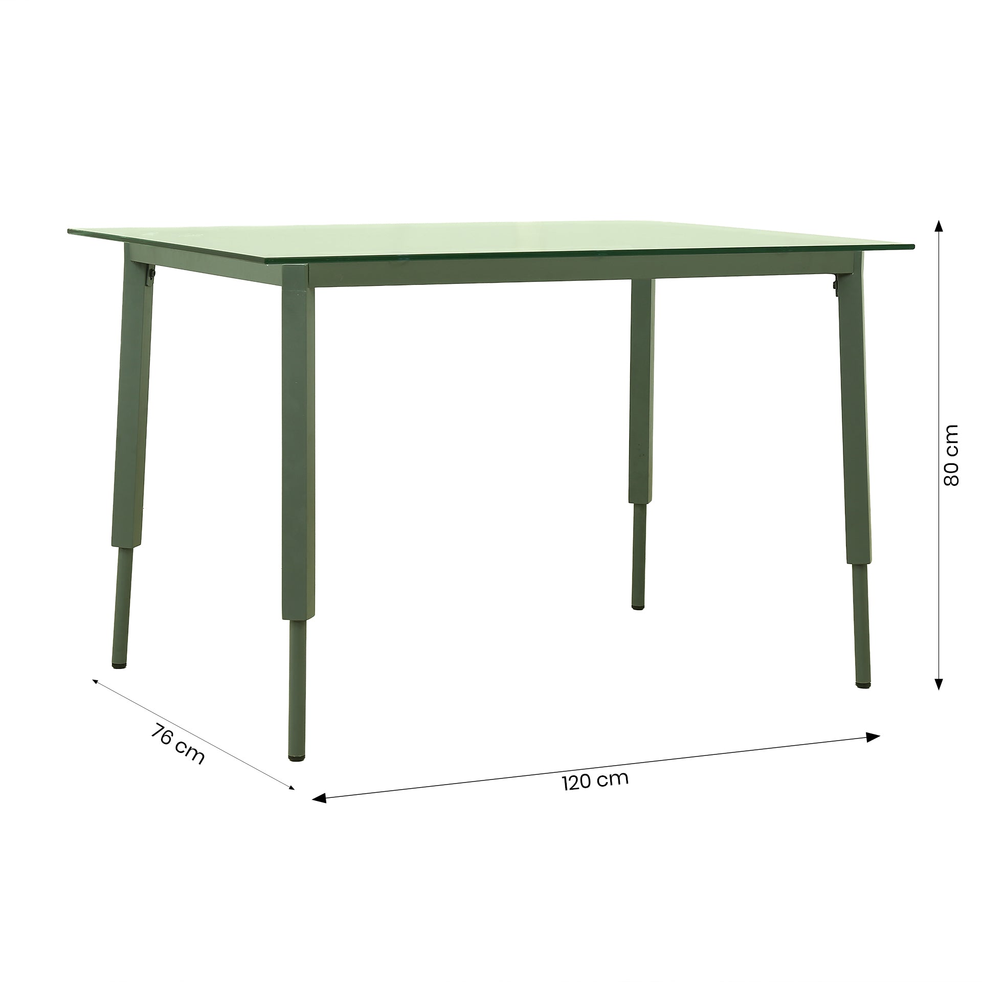 Aura Metallic 4 Seater Dining Table by Zodiya