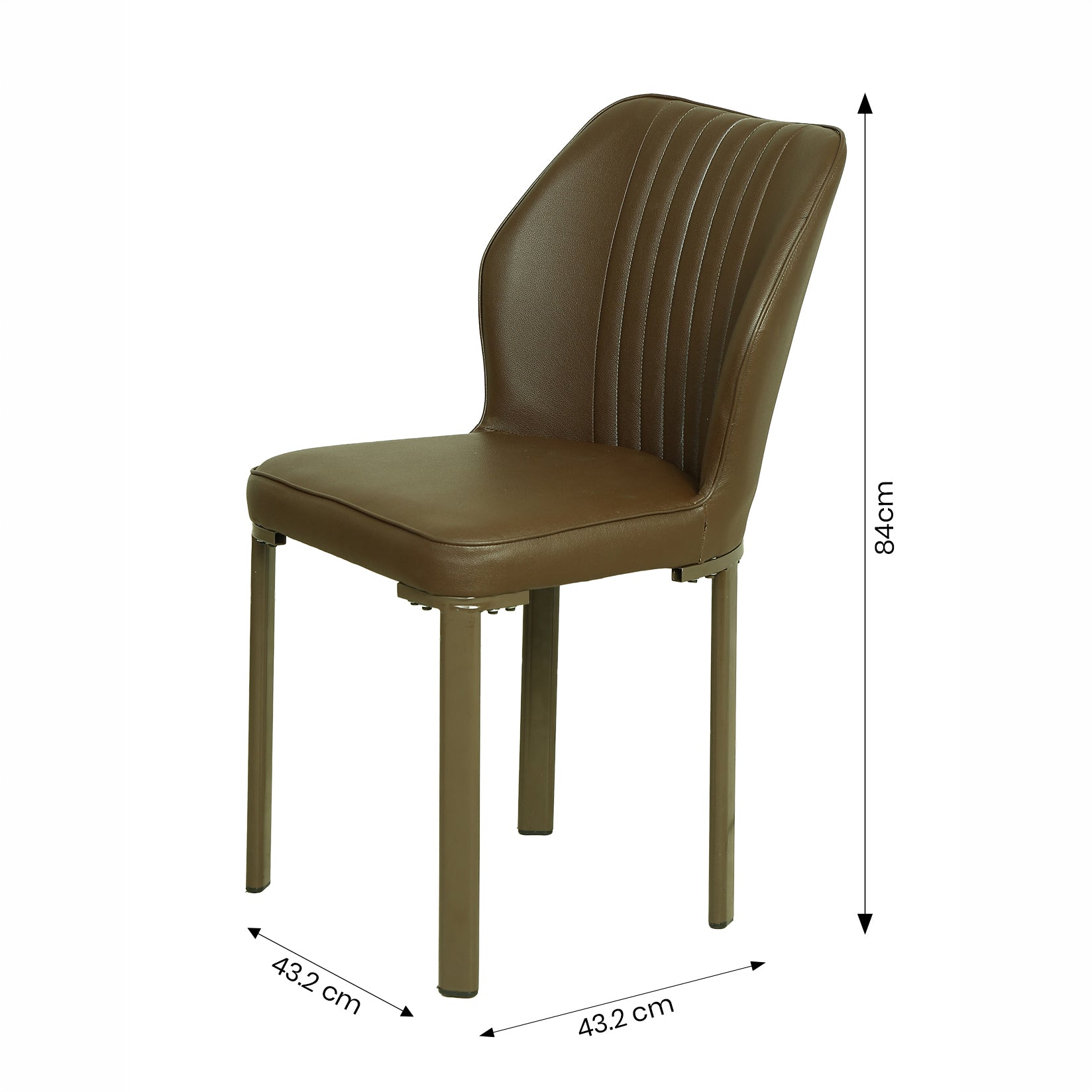 Avalon Brown Leather Dining Chair by Zodiya