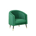 Bellmora Green Velvet Accent Chair by Zodiya