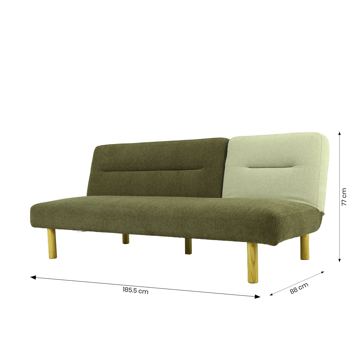 Green Sofa Cum Bed by Zodiya