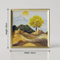 3D Gold Crystal Canvas Wall Frame By Zodiya