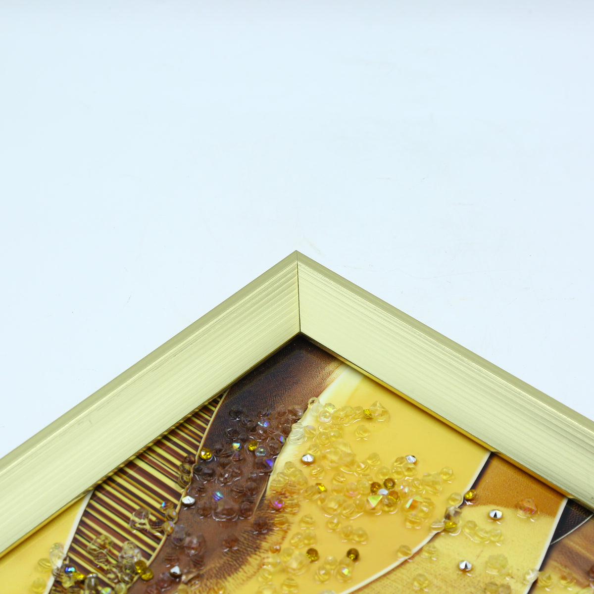 3D Gold Crystal Canvas Wall Frame By Zodiya