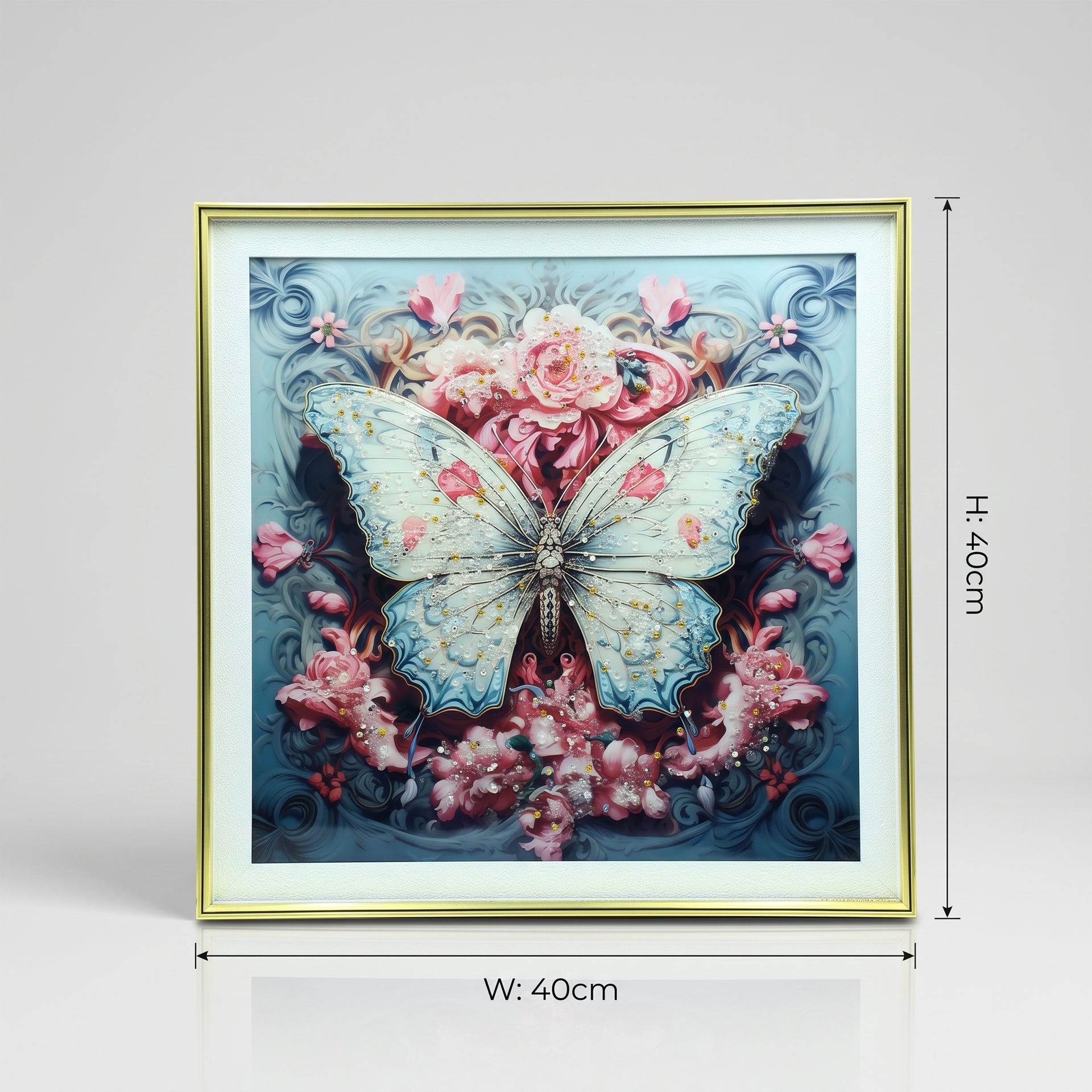 Plastic Butterfly Wall Frame By Zodiya