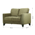Hiro Olive Green Fabric 2 Seater Sofa by Zodiya