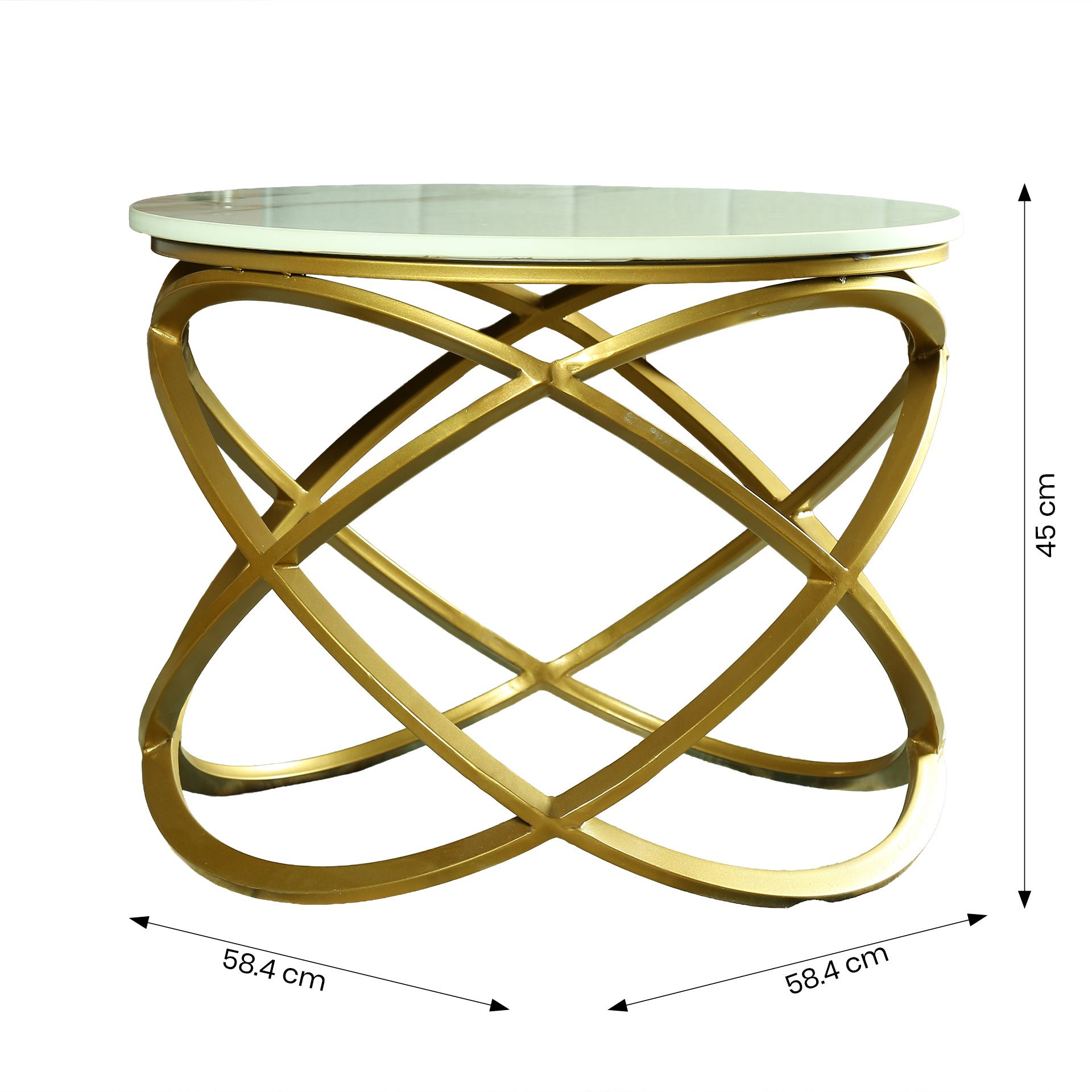 ZDY-ATP02- Side Table MG Metal with Artificial Marble 58.4X58.4X45.7-2