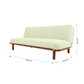 Corrina Off-white Fabric Sofa Cum Bed by Zodiya
