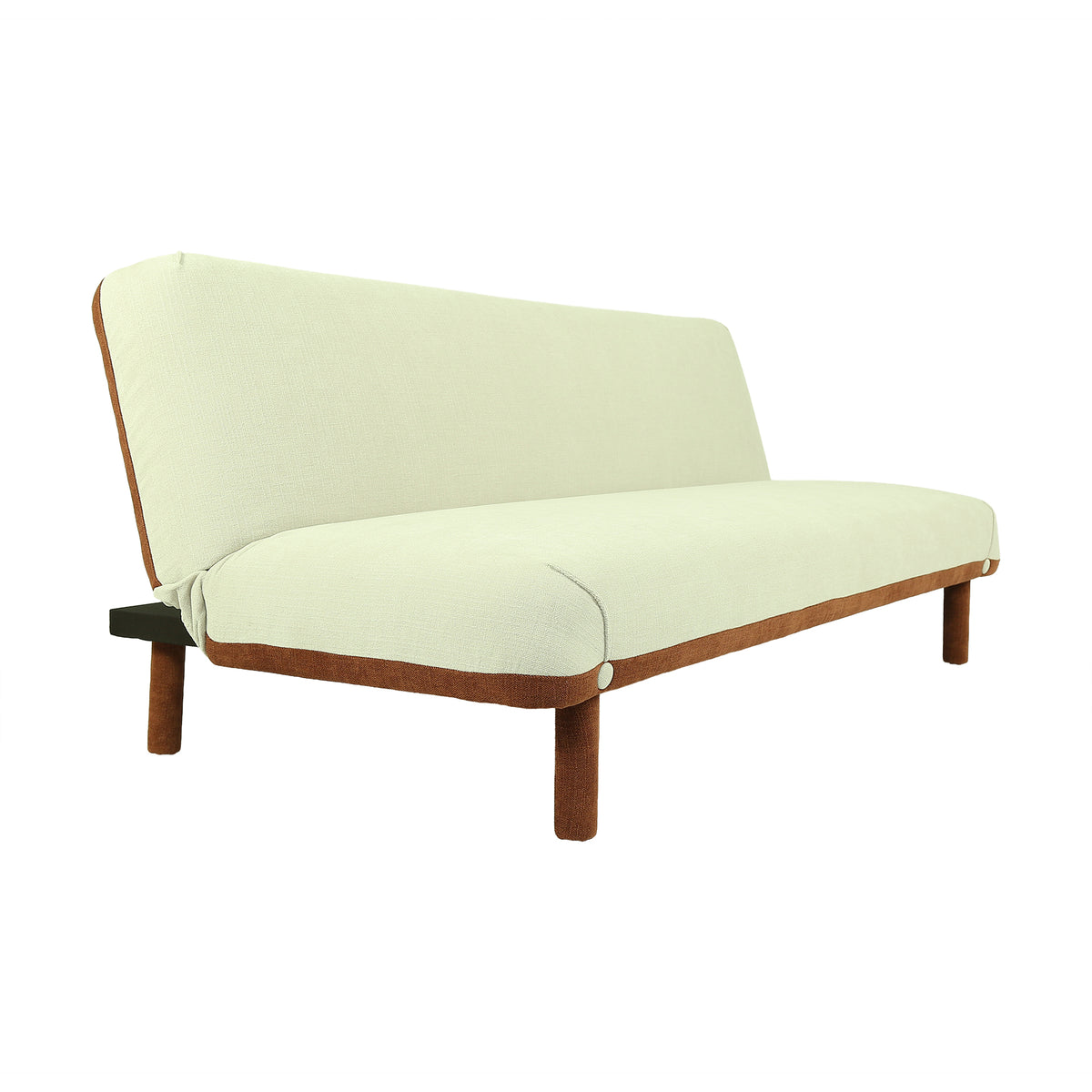 Corrina Off-white Fabric Sofa Cum Bed by Zodiya