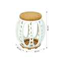 White Barrel Garden Stool by Zodiya