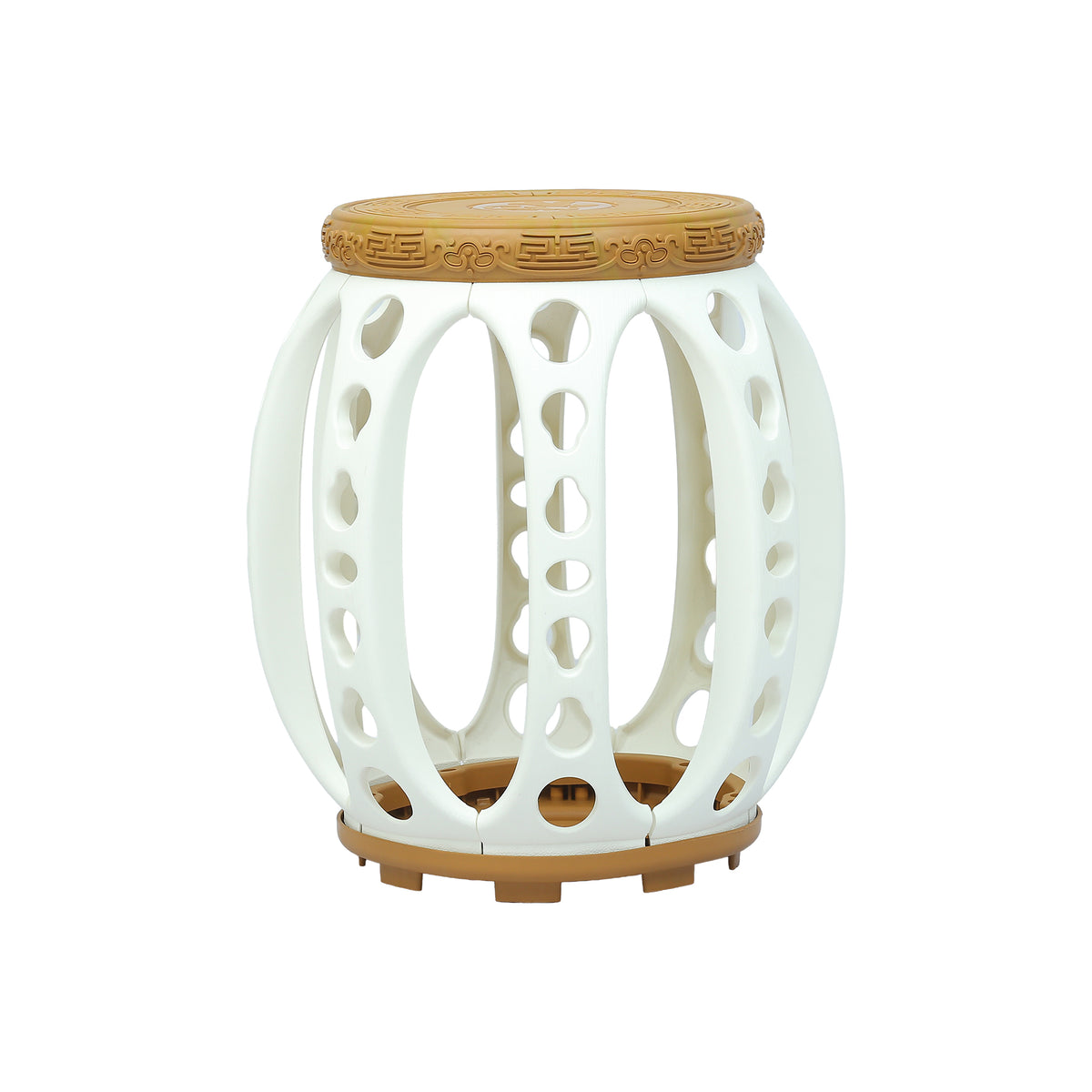 White Barrel Garden Stool by Zodiya