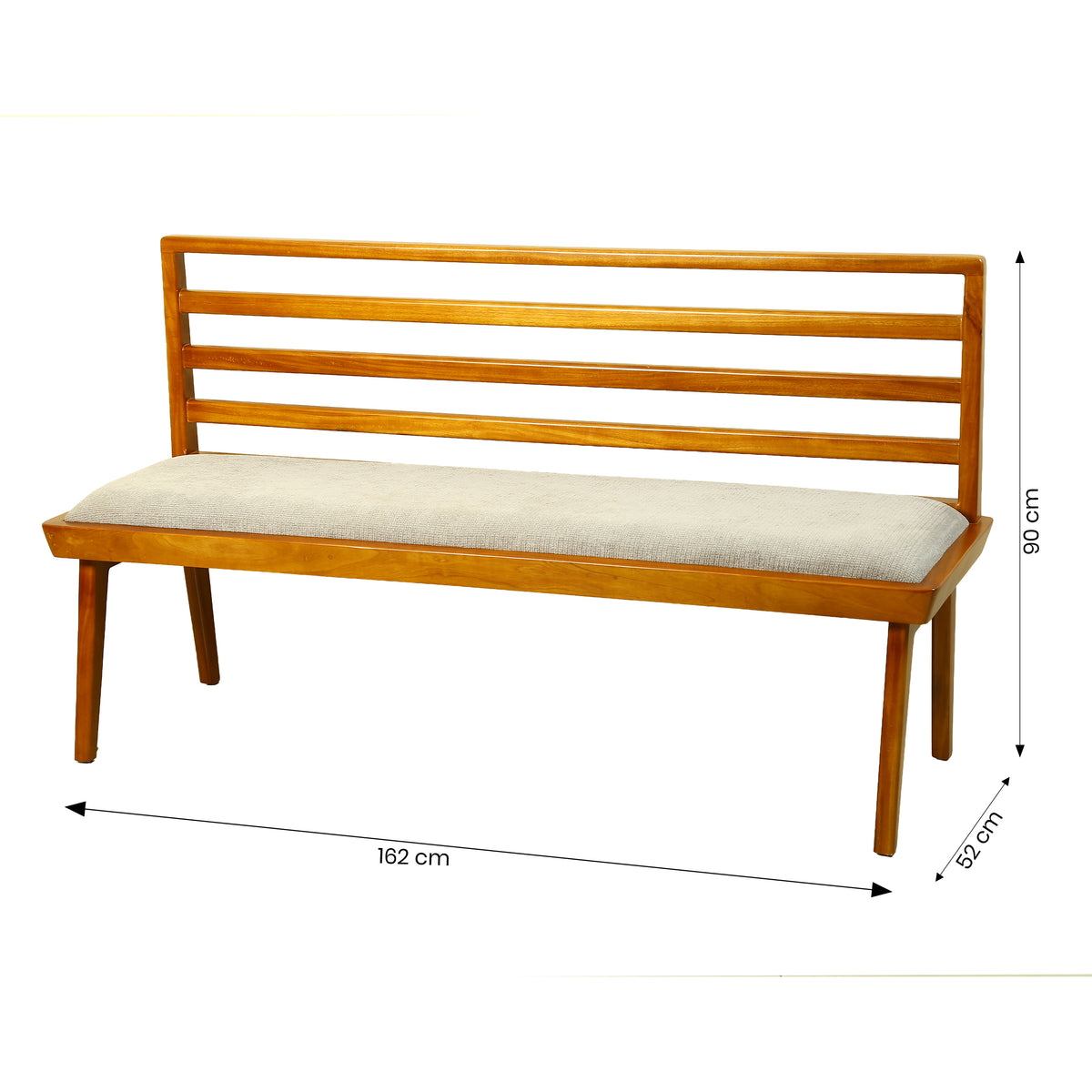 Wooden Bench with Cushion by Zodiya
