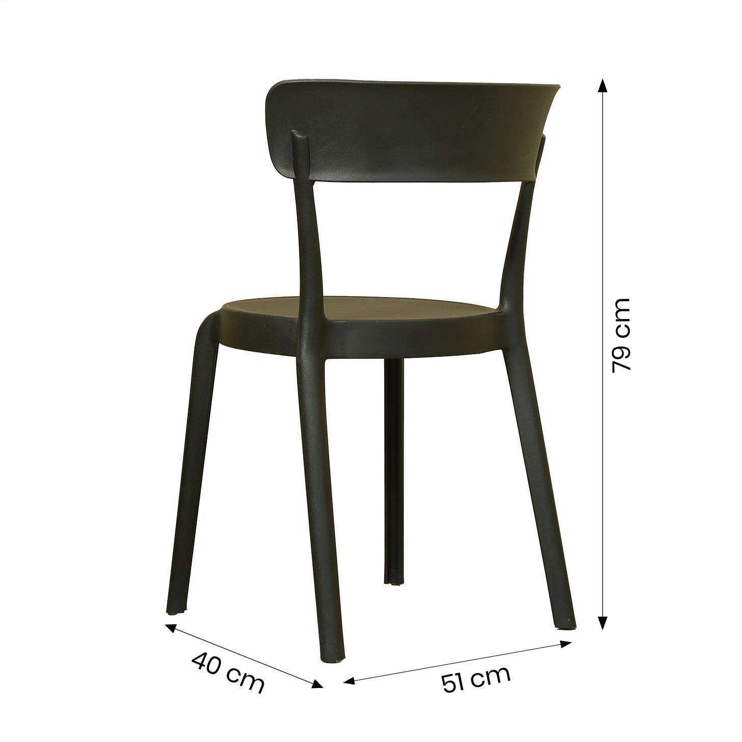 Breach Black Plastic Chair by Zodiya