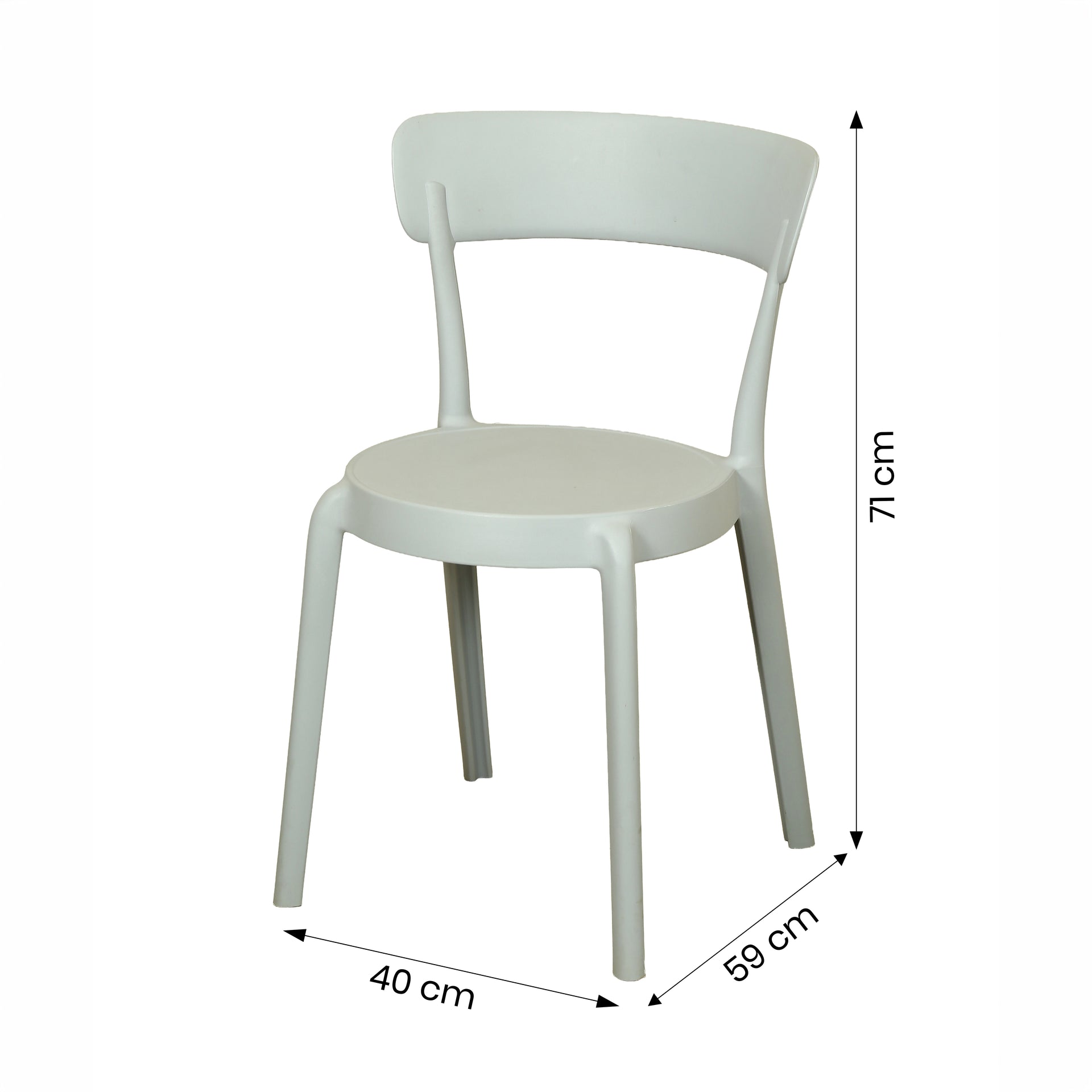 Breach Grey Plastic Chair by Zodiya