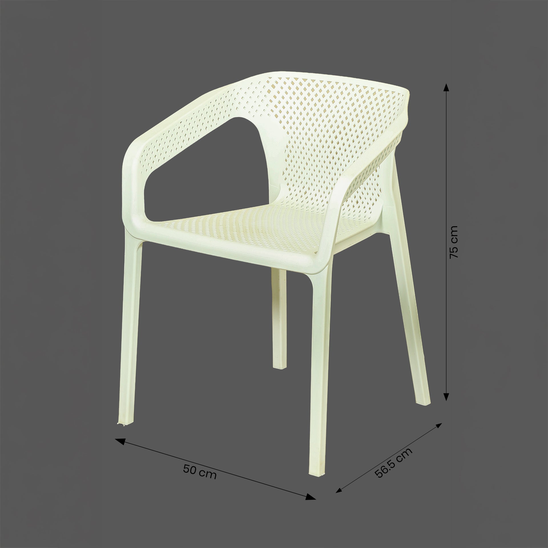 Cube White Plastic Chair by Zodiya