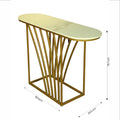 White Marble Console Table with Gold Base by Zodiya