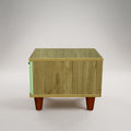 Green Bedside Table with Drawer ( Engineered Wood) by Zodiya