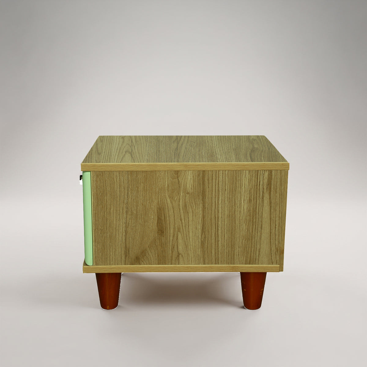 Green Bedside Table with Drawer ( Engineered Wood) by Zodiya