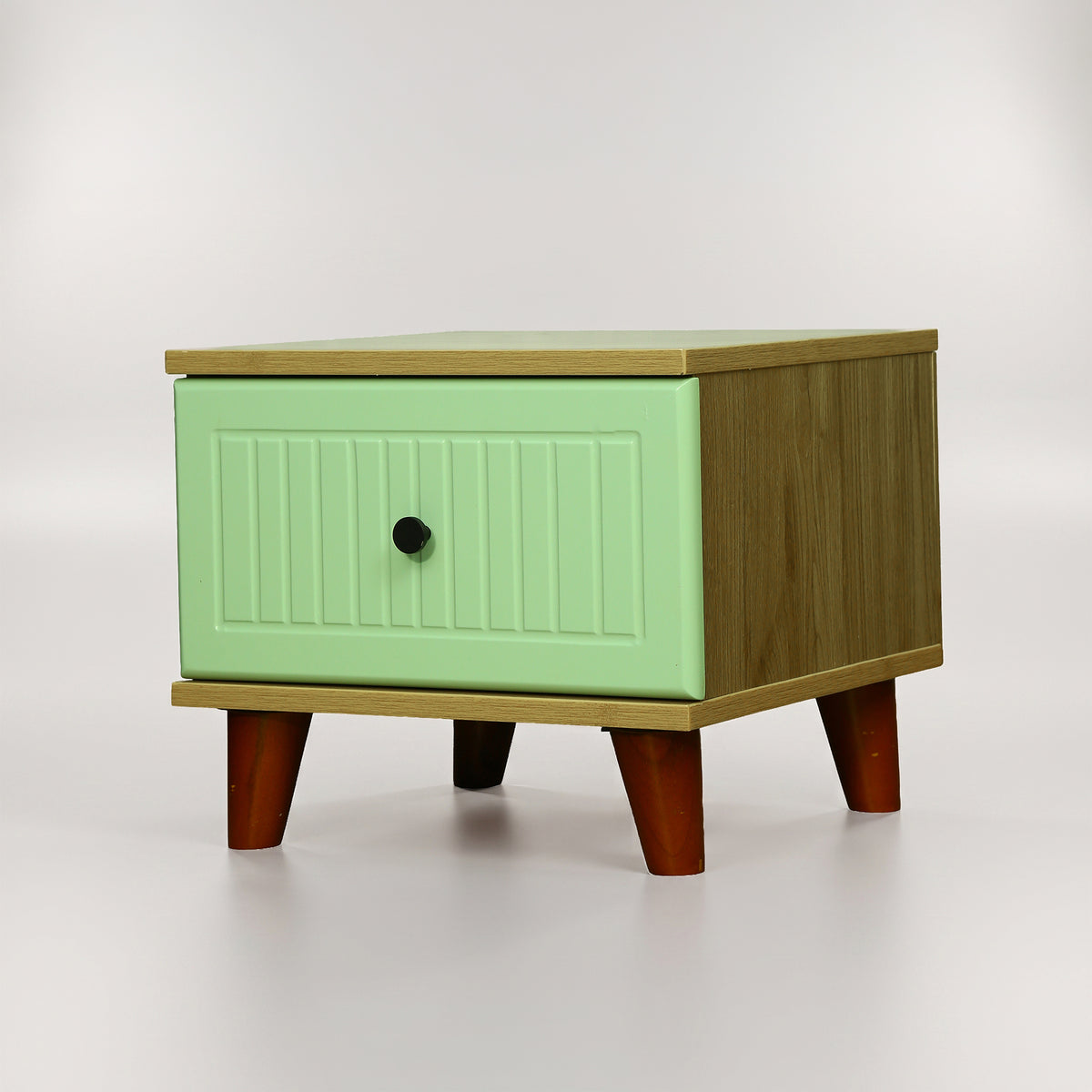 Green Bedside Table with Drawer ( Engineered Wood) by Zodiya