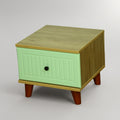 Green Bedside Table with Drawer ( Engineered Wood) by Zodiya