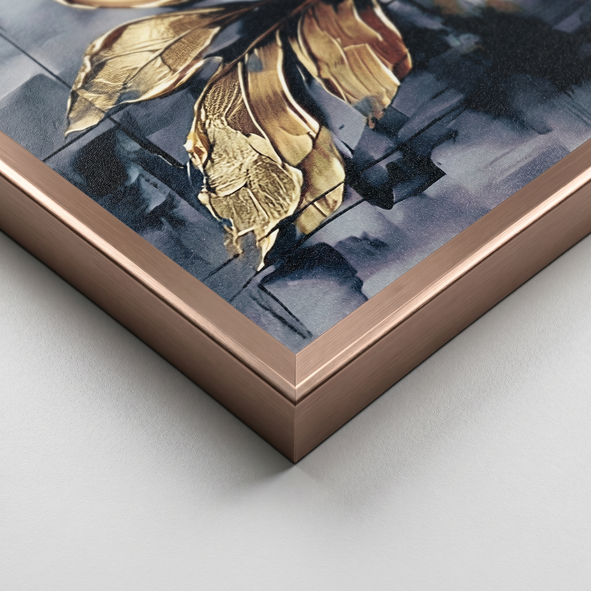Blue Leaves Wall Frame by Zodiya