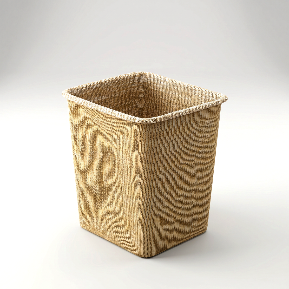 Tan Square Fabric Laundry Basket by Zodiya