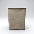 Tan Square Fabric Laundry Basket by Zodiya