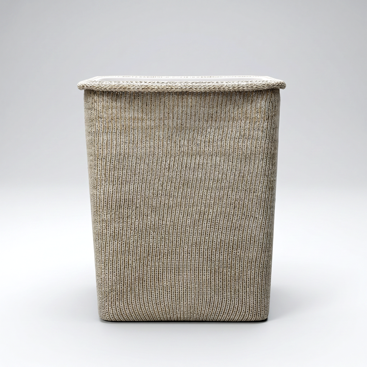 Tan Square Fabric Laundry Basket by Zodiya