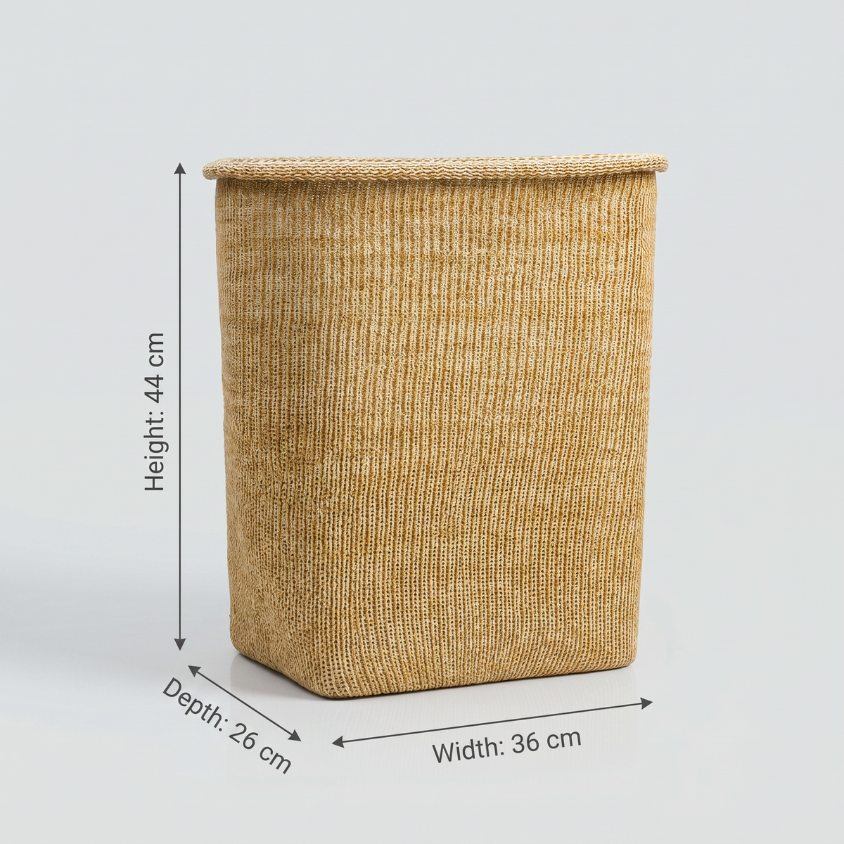 Tan Square Fabric Laundry Basket by Zodiya