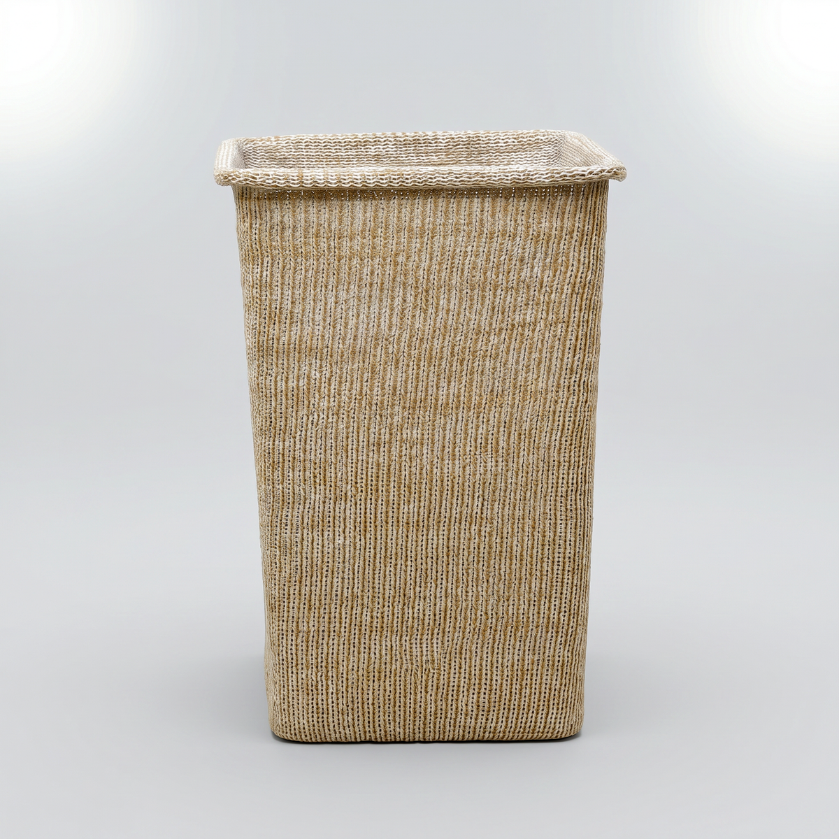 Tan Square Fabric Laundry Basket by Zodiya