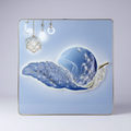 Blue leaf Picture Frame by Zodiya