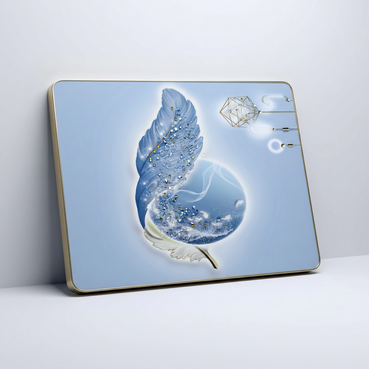 Blue leaf Picture Frame by Zodiya