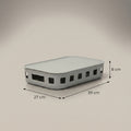 Storage Box with Lid - Grey Multi-Purpose Organizer by Zodiya