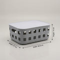 Grey Plastic Storage Box with Lid  by Zodiya
