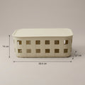 Cream Plastic Storage Box with Lid by Zodiya