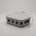 Grey Plastic Multipurpose Storage Box with Lid by Zodiya