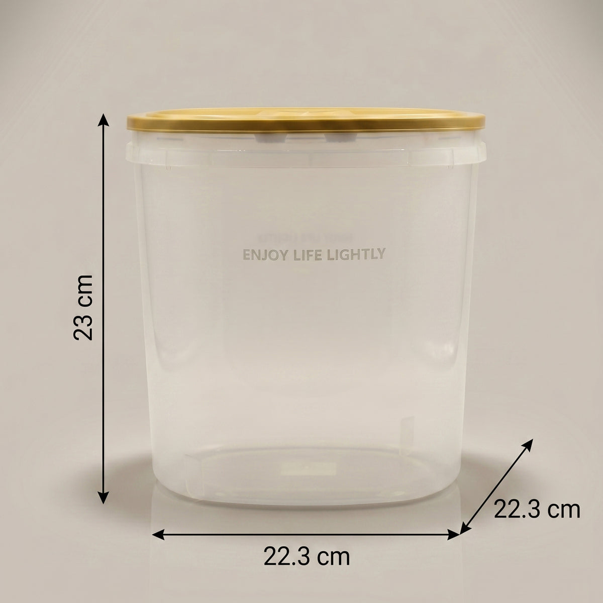 Plastic Grain Storage Container with Brown Lid by Zodiya