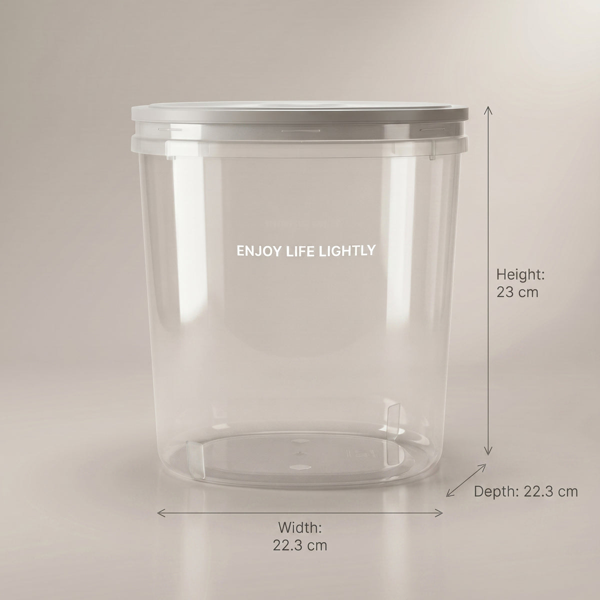 Grain Storage Container Box with Grey Lid by Zodiya