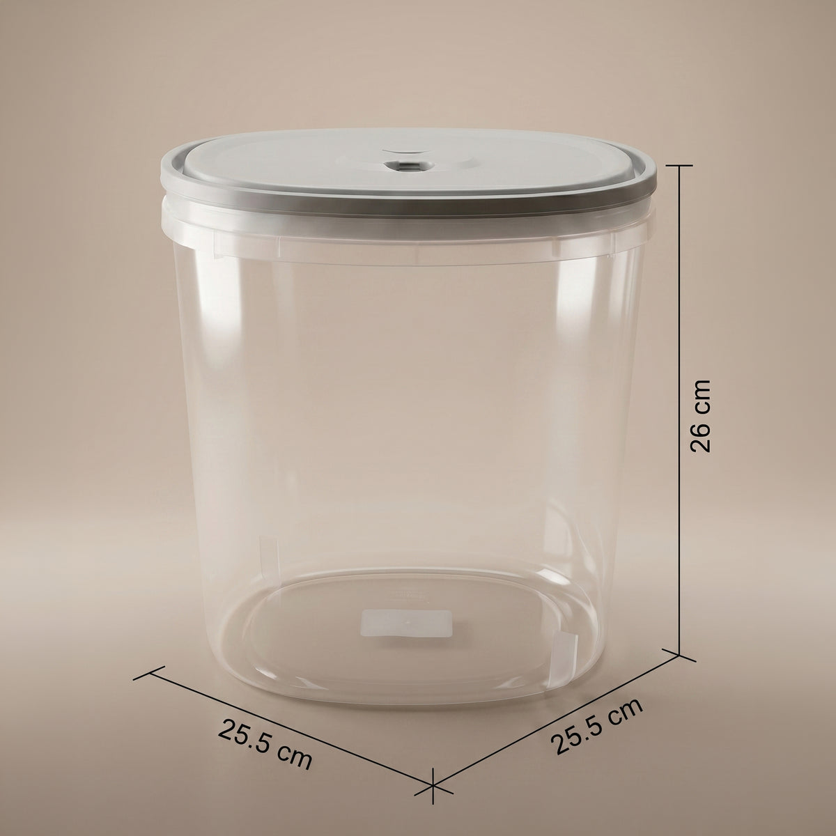 Plastic Grain Storage Box with Grey Lid by Zodiya