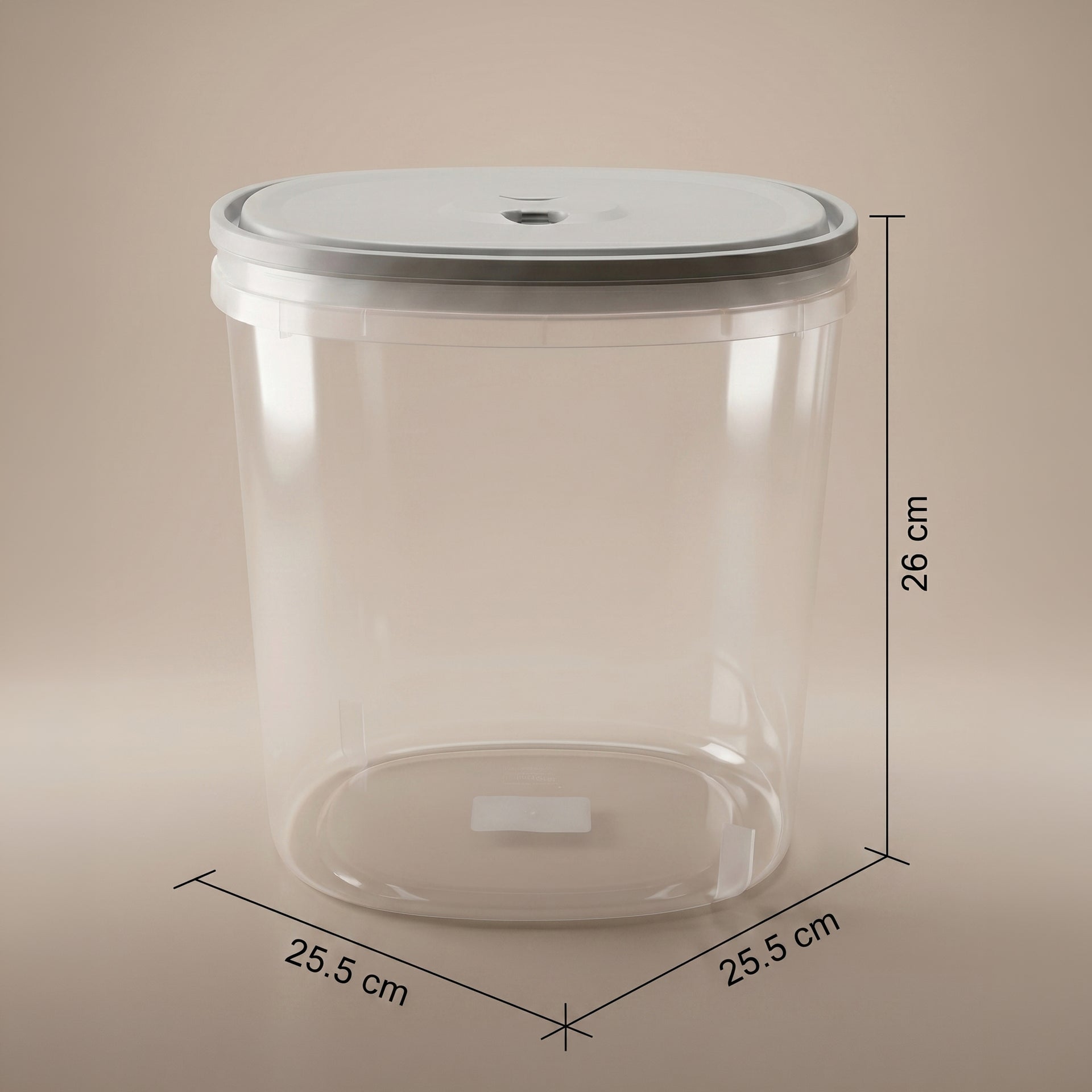 Plastic Grain Storage Box with Grey Lid by Zodiya