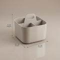 Small White Multi Organiser with 4 Compartments by Zodiya