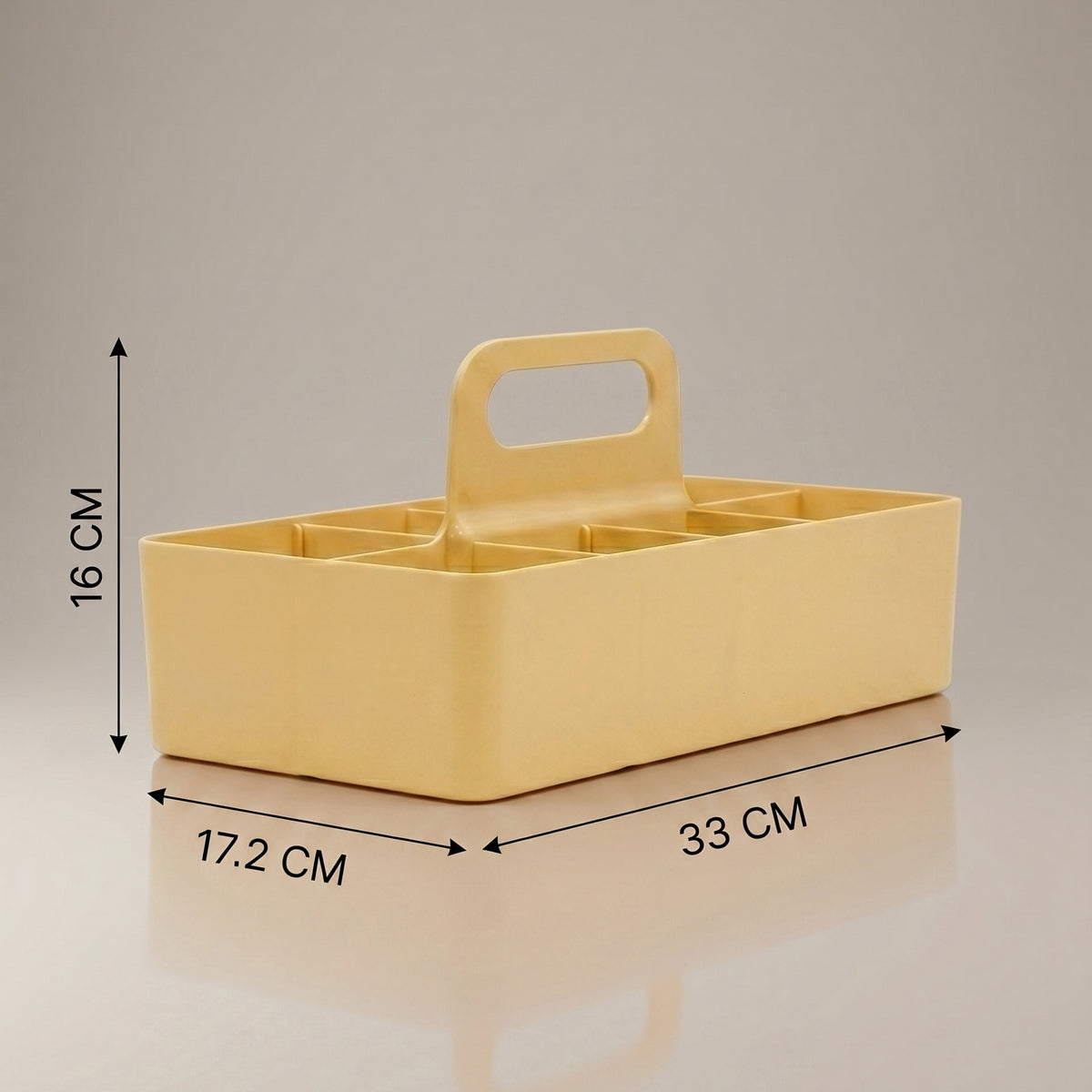 Beige Multi Organiser With 6 Compartments By Zodiya