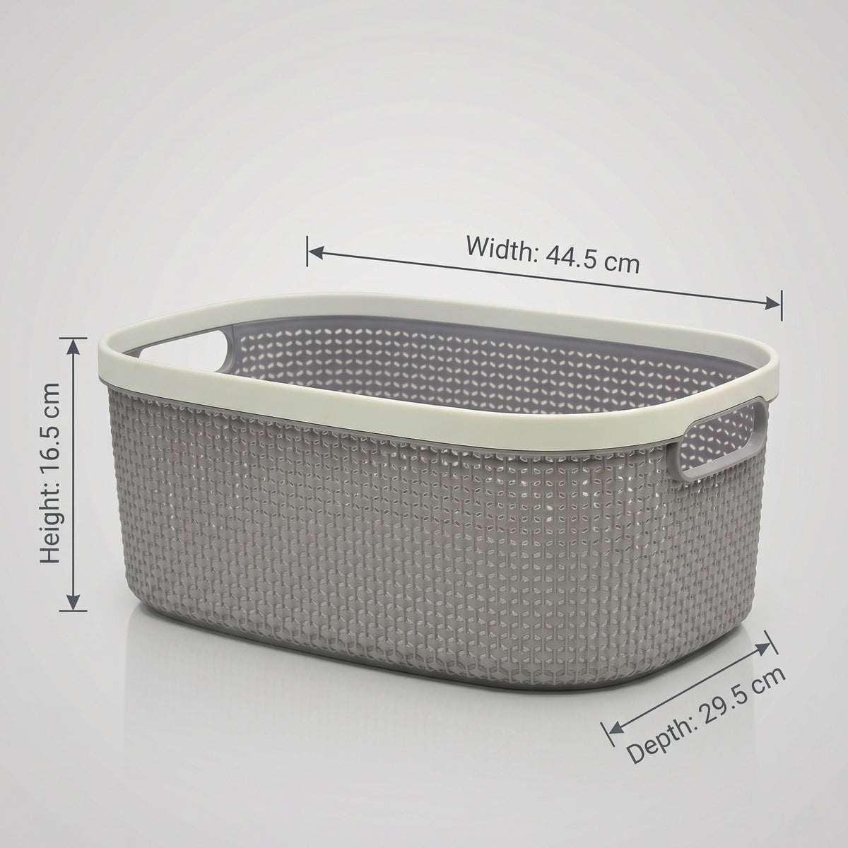 Grey Multi Purpose Organiser Basket  By Zodiya