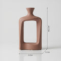 Mauve Terracotta Hollow Ceramic Flower Vase by Zodiya