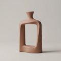 Mauve Terracotta Hollow Ceramic Flower Vase by Zodiya